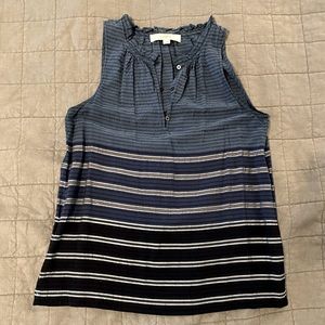 LOFT sleeveless striped top size S